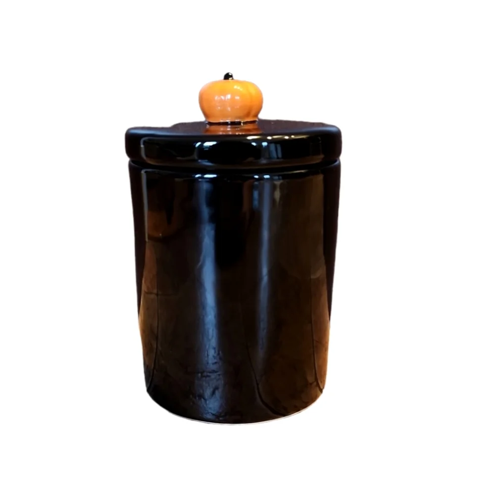 RAE DUNN | Black Pumpkin Spice Things Up Topper Lid Jar